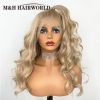 mh&hairworld 13x6 synthetic lace front blonde wigs for women