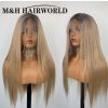 mh&hairworld futura omber blonde full lace synthetic hair wigs